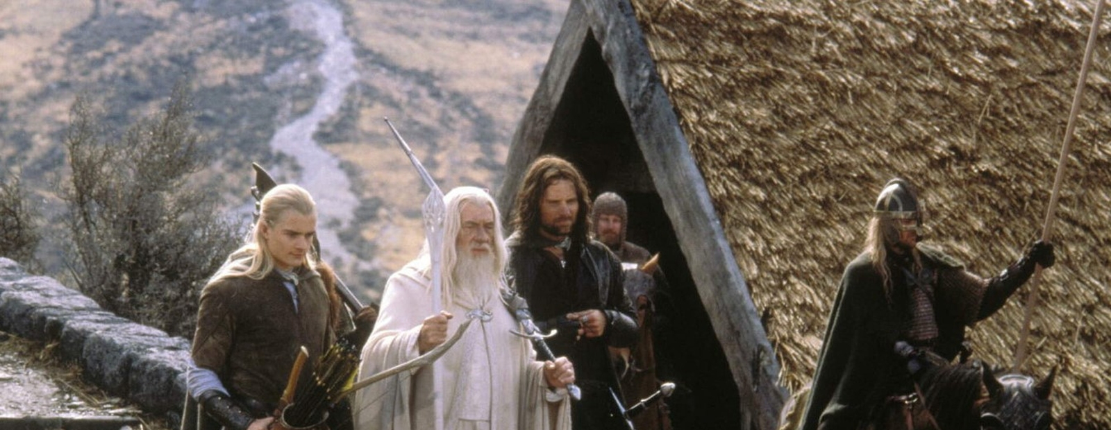 Orlando Bloom und Ian McKellen und Viggo Mortensen in „Der Herr der Ringe: Die Rückkehr des Königs“ (© Warner Bros.)